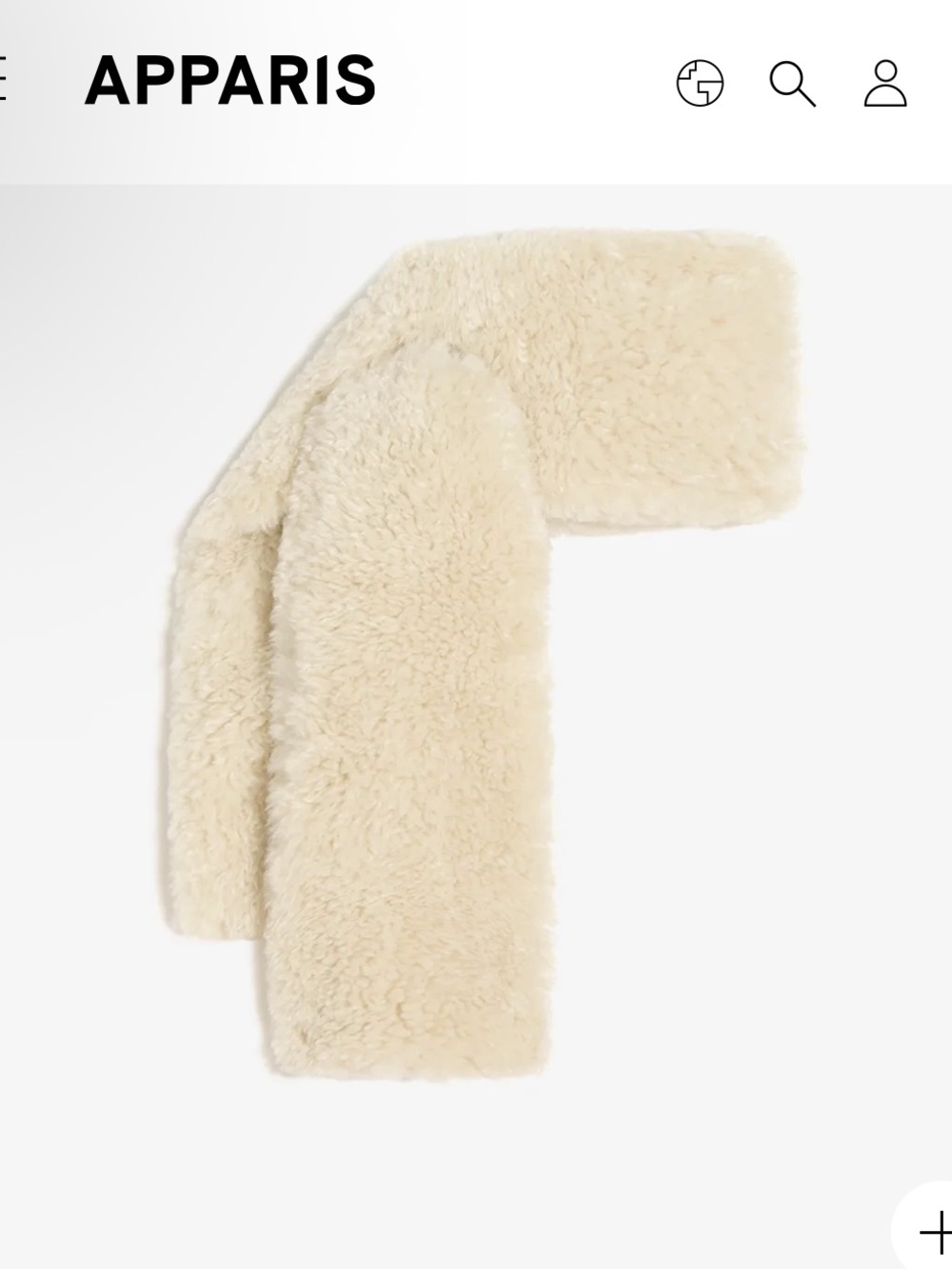 NWT APPARIS BOUCLETTE faux shearling scarf